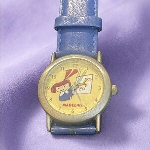 RARE Vintage Ludwig Bemelmans, Blue Madeline Character Watch 1999. Runs great!